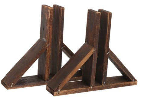 Happyyami 2 Stück Zaunbasis aus Massivholz, Trennhalterung, verdickt, Halterung für Raumpaneel, Sichtschutzzaun, Tür, Zaun, kleiner Zaun, für den Außenbereich