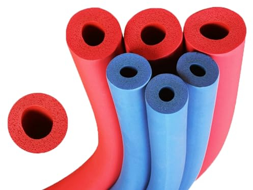 Isolierung Rohr Rohrisolierung ID 6mm,16mm,20mm,25mm,1.8m Länge Rot/Blaue Frostschutzschaum-Rohrisolierung Für Griffgriffstütze, Industrielle Schaumstoffschlauch ( Farbe : Blau , Größe : 25mmx20mmx2m