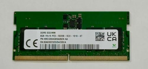 SK-Hynix 8GB DDR5 5600MHz SODIMM PC5-5600B-SC0 1Rx16 1.1V SO-DIMM 262-Pin Módulo de memoria RAM para portátil para juegos (HMCG66AGBSA092N AA) OEM