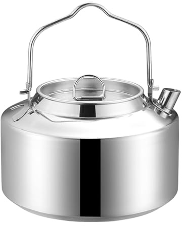 Petite bouilloire de camping - Bouilloire pour le camping | Théière de randonnée | Bouilloire de camping sifflante | Bouilloire sifflante de camping | Bouilloire théière portable | Bouilloire de voyag