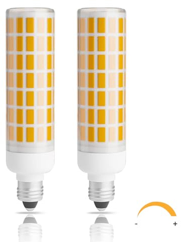 Chinnor E11 Led Bulb 75w 100w Halogen Bulbs Replacement, Warm White 3000K JD T3 T4 e11 Mini Candelabra Base 110V 120V 130 Voltage Input Light Bulbs, Pack of 2