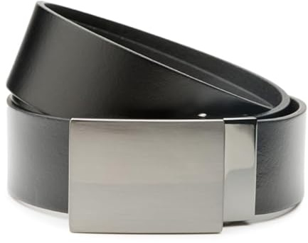 DTCH.FIT Ledergürtel Virgil mit automatischem Plattenschnallen-Verschluss - ohne Löcher - 3,5cm breit