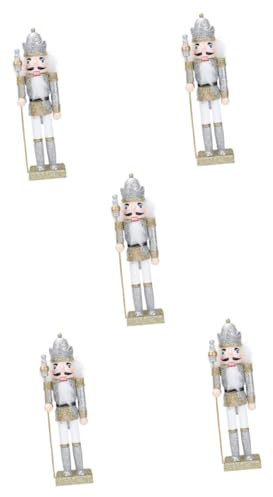 TOPBATHY 5 Piezas Cascanueces Equipo Oro Relleno Contenedor Pequeño Almacenamiento De Juguetes De Baño Decoración De Marionetas De Escritorio Pequeño Elementos Muñeca Silver Algodón