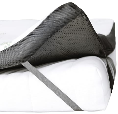 MKS.® Gel bäddmadrass 160 x 200 cm H3 – 7 cm tjock minnesskum madrassstopp med bambulock, 3D-luftflöde, halkskyddssystem, avtagbart och tvättbart överdrag