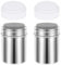 SHENGYIG 2 Piezas Espolvoreador Cacao, Acero Inoxidable Dispensador de Canela en Polvo, Plata Latas de Polvo con Malla, con Tapa Hermética, para Azúcar Glas, Canela, Cacao en Polvo