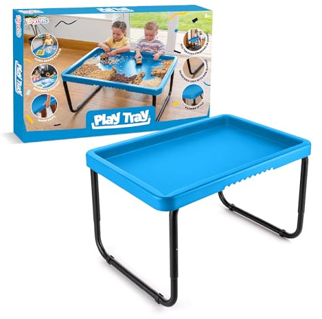 Toyrific Play Tray Activity Table for Kids, Sensory Play Tray, Kids Messy Play Table, Water and Sand Play Table, Outdoor and Indoor Use