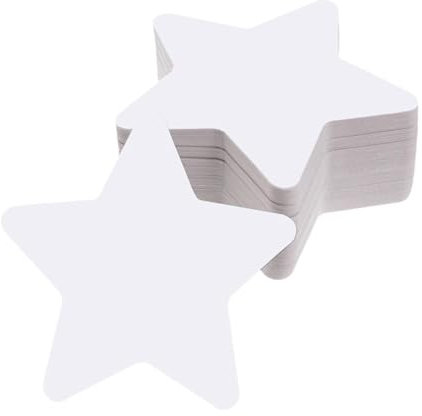 kowaku 100x White Star Cutouts Geschenkhänge -Etikett -Tags Papierstern für Ostern -Themenveranstaltungen