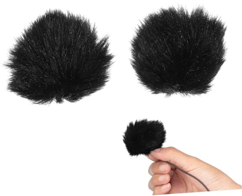 Yardwe 2piezas Fundas para Micrófonos Antiviento Peludos Protectores de Micrófonos Filtro Antipop para Grabación Exteriores