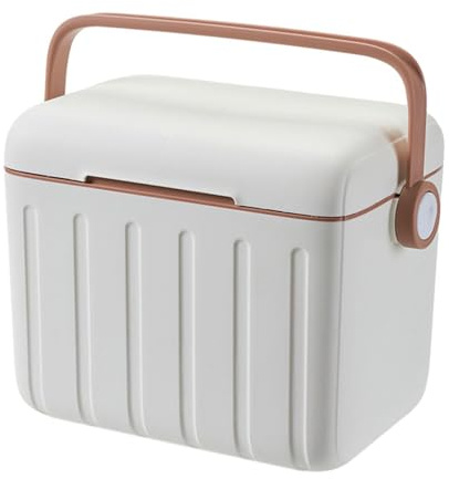 Pegciuho Glacière Isotherme, Glacière de Stockage de Glace, Bac à Glace Portable de 6 litres pour La Fraîcheur Intérieure, Beige