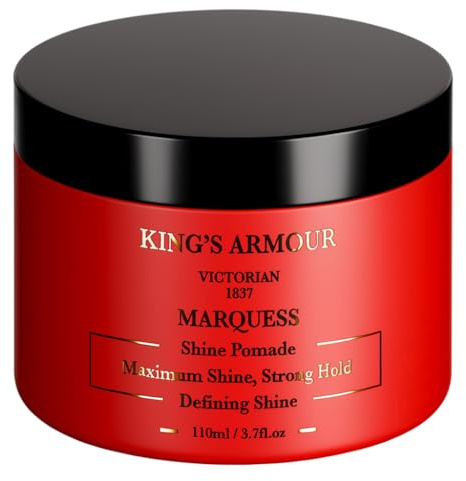 King's Armour MARQUESS Shine Pomade – maximal glans och starkt grepp – 110 ml