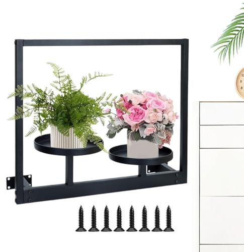 Wand-Pflanzenregal | Metall-Pflanzenregal, Blumentopfregal, Heimdekoration für den Innenbereich, Wohnzimmer, Wohnung, Eingang, Hof, Balkon, Terrasse, Outdoor, Gewächshaus, Schlafzimmer