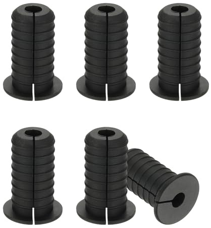 PATIKIL Wall Grommets for Cables 3/4, 6 Pcs Cable Routing Kit Silicone Hole Grommet Feed Through Bushing for Ethernet Accessories with 0.28 (7mm) Hole, Black