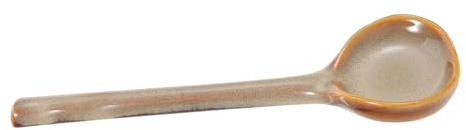 ULTECHNOVO Cuchara De Cerámica Retro De Mango Para Postres y Sopa Cuchara De Porcelana Para Yogur y Cereales Para Desayunos y Meriendas Casa