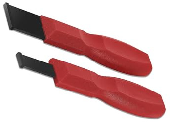 Set di 2 raschietti industriali in metallo duro, con taglierina da 3,8 cm e 1,8 cm, per superfici metalliche, doppia dimensione
