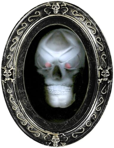 infactory Halloween-Dekospiegel: Sprechender Halloween-Spiegel mit Sound und Sensor, für Tür oder Wand (Geisterspiegel, Gruselspiegel, Kamin)