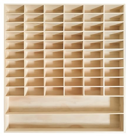 Acryl-Modellauto-Vitrine zur Wandmontage 1:64 Diecast Cars Box Massivholz-Vitrine Für bis zu 60 Mini-Autos oder Figuren (58.5 x 64.5 x 5 cm)