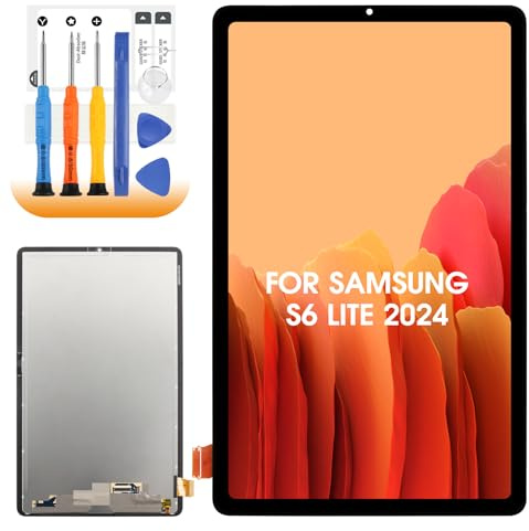 AGCUT LCD Display for Samsung Tab S6 Lite 2024 LCD Screen for Galaxy Tab S6 Lite 2024 SM-P620 SM-P625 10.4 inch Screen Replacement Digitizer Touchscreen Assembly with Repair Tools, Black