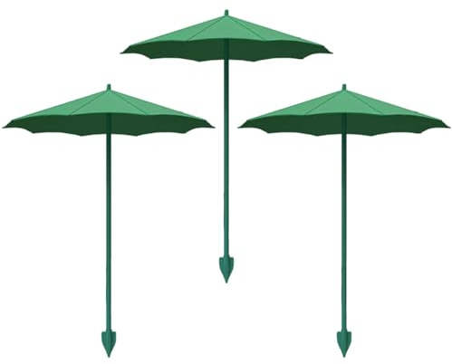 Generisch Parapluie pour - 43,4 cm - Protection solaire en polypropylène - Avec tige en fibre de verre - Pour, arbustes, balcon, terrasse, serre, été, vert, 34cm