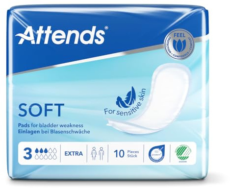 Attends Soft 3 Extra (8x10 Stk.) - Sanitärbinde - Inkontinenzpad - 80 Stück
