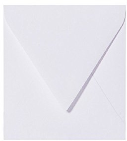 Paper24 25 Quadratische Briefumschläge 125 x 125 mm Feuchtklebend 120 g/qm mit Lasche zum Befeuchten oder zum Einstecken Weiß