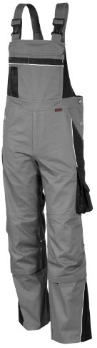 QUALITEX HIGH QUALITY WORKWEAR Latzhose PRO, grau/schwarz, Gr. 46