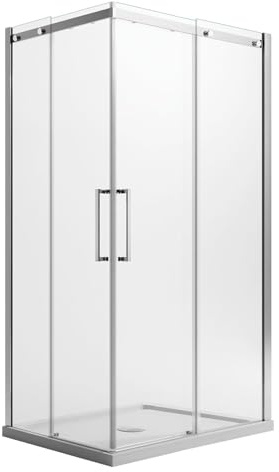Box Doccia Rettangolare 70x90CM H200 Vetro Trasparente 8mm Destra mod. Prime Corner