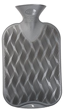 Fashy 6437 21 2007 Wärmflasche Karo-Halblamelle, 2 Liter, anthrazit