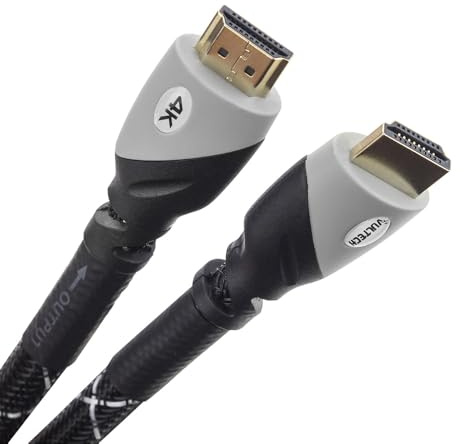VulTech Cavo HDMI 2.0 10m (AA14310PRO) | 4K Ultra HD @60Hz, 3D, ARC | Nylon Intrecciato, Connettori Dorati | per PS5, Xbox, TV, Monitor, PC