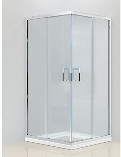 Box Doccia Angolare con Cristallo da 6 mm Trasparente (80x80)