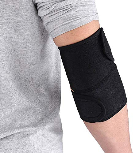 1 Paar Sport-Ellenbogenstütze SBR Lycra Z Kompressionsarm Ärmel mit verstellbarem Haken und Schleife Basketball Ellenbogenschutz