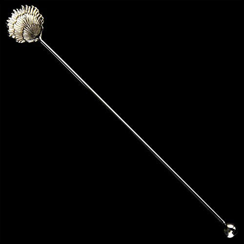 Urban Bar Long Bar Spoon Silver Plated Classico, Scallop Shell Drinks, Stirrer in Gift Box 32cm Model No UB4255