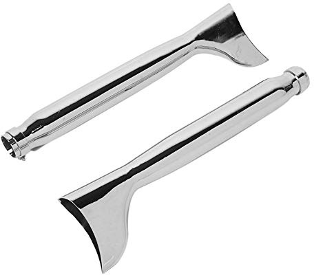 Universal Silenziatore per Moto Auspuffrohr 53cm (Sinistra/Destra) - Design Fishtail in Acciaio Inox - Silenzioso &