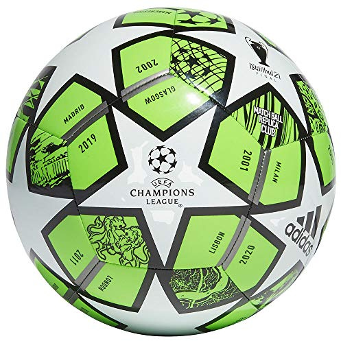 Adidas Finale 21 Club Ball GK3471; Womens,Childrens,Mens Footballs; GK3471_5; Green; EU; (UK)
