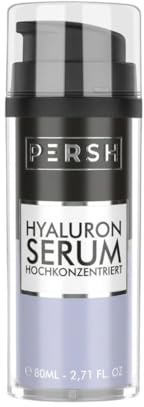 PERSH Hyaluron Serum 80ml - Sofort-Lifting-Effekt für straffe, jugendliche Haut | Feuchtigkeits-Boost mit hochkonzentrierter Formel | Reduziert feine Linien | 100% Vegan