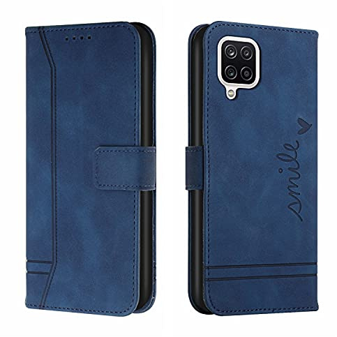 Trugox Handyhülle für Samsung Galaxy A22 4G / M32 / M22 Hülle Klappbar Klapphülle mit Kartenfach Handytasche Handy Schutzhülle Tasche Leder Wallet Flip Case Slim Book Cover - Blau