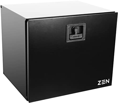 Daken ZEN LKW Staukasten Metall verzinkt schwarz 600x500x500mm, Daken ZEN | inkl. Gasdruckfeder, Werkzeugkasten, Unterflurbox, Staukiste