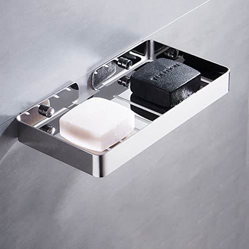 Melairy Seifenhalter Selbstklebende Seifenkorb Edelstahl Seifenablage Chrom ohne Bohren,für Badezimmer Küche Balkon