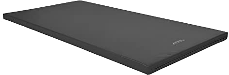 Grevinga Super-Leichtturnmatte 200 x 100 x 6 cm | besonders fester PE-Schaumkern | extra leichtes Gewicht | Turnmatte | Fitnessmatte | Gymnastikmatte (Schwarz)