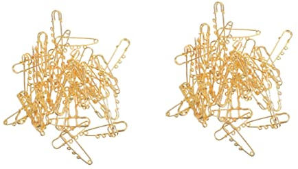 Ciieeo Kilt Nadeln 100 Stück Clip-ergebnisse Taille Mit Broschen Nähnadeln Abzeichen Stoff Brosche Anstecknadel Kiltherstellung DIY Schleifen Quilten Für Schmuck Röcke Goldene Sicherheitsdecke Hosen