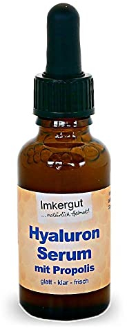 Hyaluron Propolis Serum, Pipettenflasche, 30ml, Imkergut, Gesichtsserum unreine Haut und reife Haut, glättet und klärt