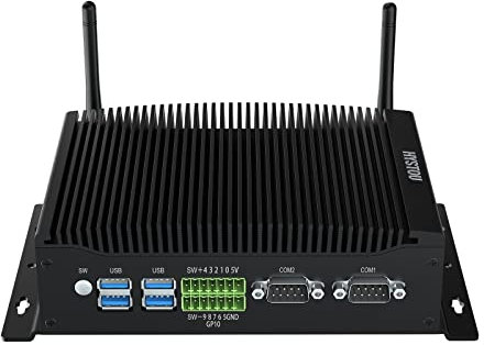 HYSTOU Fanless Industrial Mini PC, Windows 11pro I5-8260U(up to 3.9GHZ) 64GB DDR4 1TB SSD Micro Computer, 4K Triple Display, WIFI2.4G+5.0G, TPM2.0, 2 RJ45 Gigabit Lan