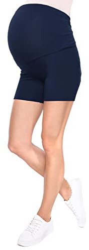 MijaCulture Cómodos leggings cortos de maternidad para embarazadas M012