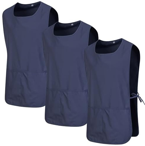 MISEMIYA - Packung mit 3 Stück - Reinigungsschürze, Labor-Uniform, Klinik, medizinische Reinigung 3-3301