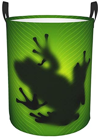 Wäschekorb mit grünem Frosch-Druck, wasserdicht, 2 Größen (62 l, 38 l), Aufbewahrungskorb