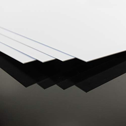 10pcs 1mm Thickness 170mm x 250mm White ABS Styrene Sheets Board Model Architectural Material Different (10*1mm)