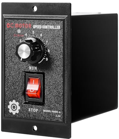 Jadeshay Motor Speed Controller,400W Speed Control Regulator Adjustable Motor Governor Forward/Reverse Electric DC Motor Speed Controller Input AC110V-220V Output DC 220V,with CW CCW Reversible Switch