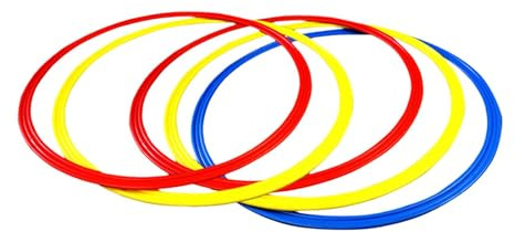 Oshhni Agility-Trainingsringe, langlebig, für Fußballtraining, Agility-, Trainingsausrüstung, Heim-Fitnessstudio, tragbar, für Kinder, Sport, Rugby, 40cm 5 Stück