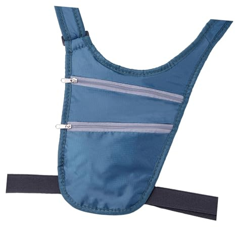 Gürteltasche für Herren, -Gürteltasche, Gürteltasche, tragbare Bauchtasche, mehrere Taschen, Laufgürteltasche für Laufen, Reisen, Workout, Reisepass-Telefon, Blau, Refer to description,