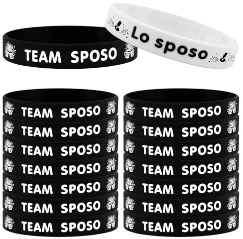 Bomtop 16 Pezzi Addio al Celibato Gadget, Futuro Sposo Confezione, Groom To Be Bracciale Silicone, Amico dello Sposo Accessori, Gadget Addio al Celibato per Festa Matrimonio Nozze Fidanzamento