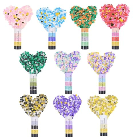 CWPFVQA 10 Pack Canons À Confettis, Tubes À Confettis Biodégradables, Révélateurs De Genre, Fête Des Diplômes, Révélation De Genre, Multicolore, Papier